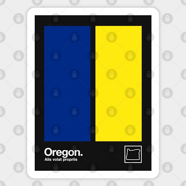 Oregon State Flag // Original Minimalist Artwork Poster Design Magnet by DankFutura